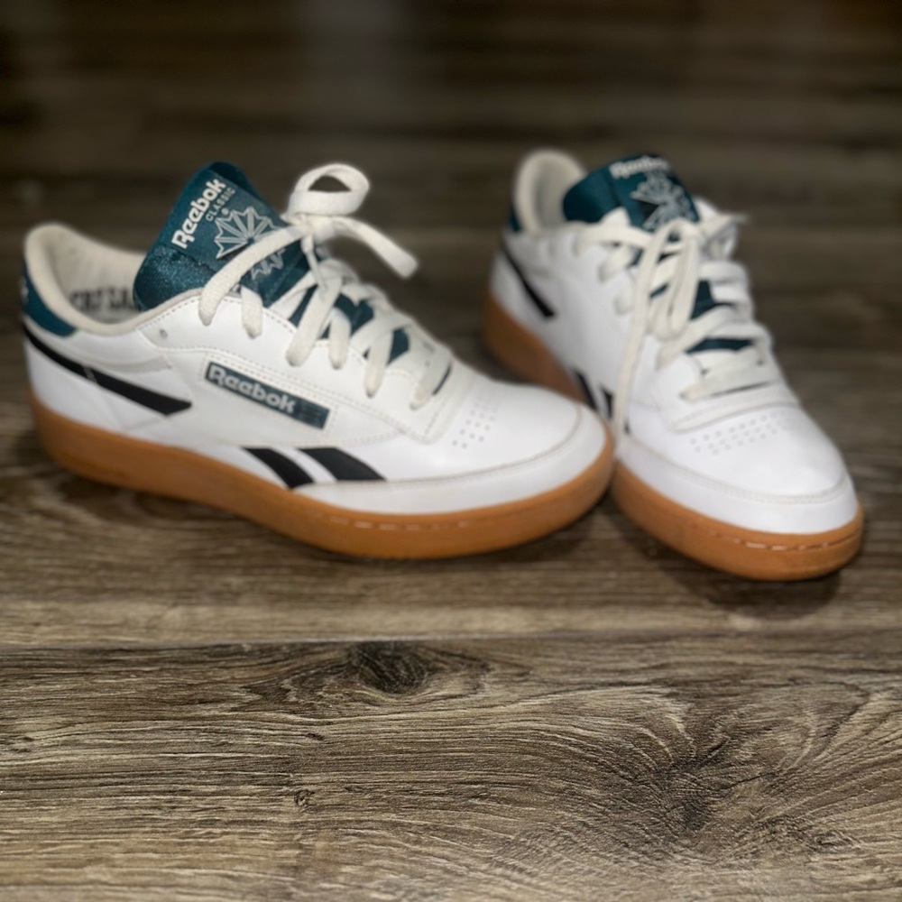 Reebok White and Teal Sneakers- Limited Edition